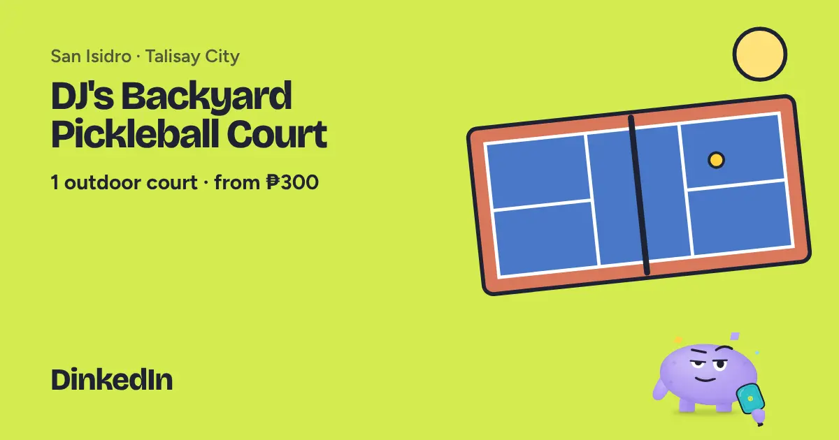 Illustration of DJ's Backyard Pickleball Court: Outdoor, 1 courts