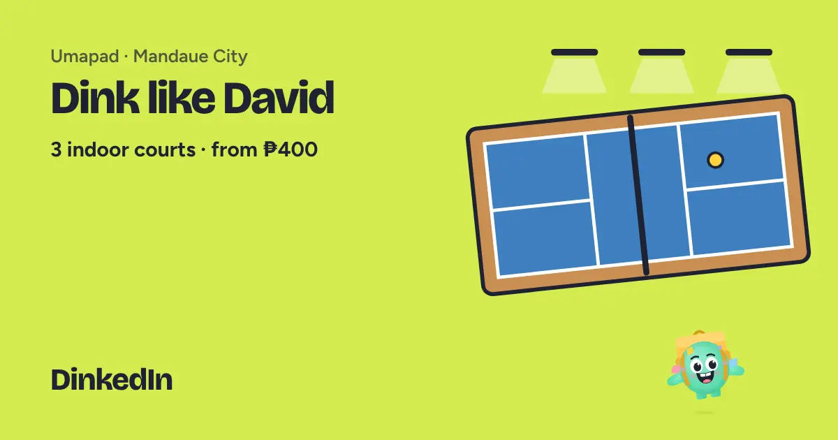 Illustration of Dink like David: Indoor, 3 courts