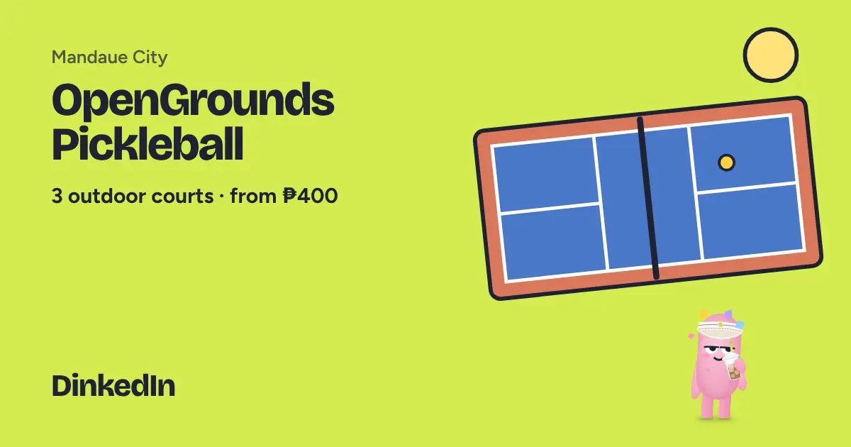 Illustration of OpenGrounds Pickleball: Outdoor, 3 courts